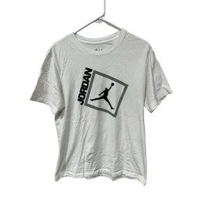 Nike‎ Air Jordan Men's Crewneck Jumpman Box Graphic T-Shirt White Size M